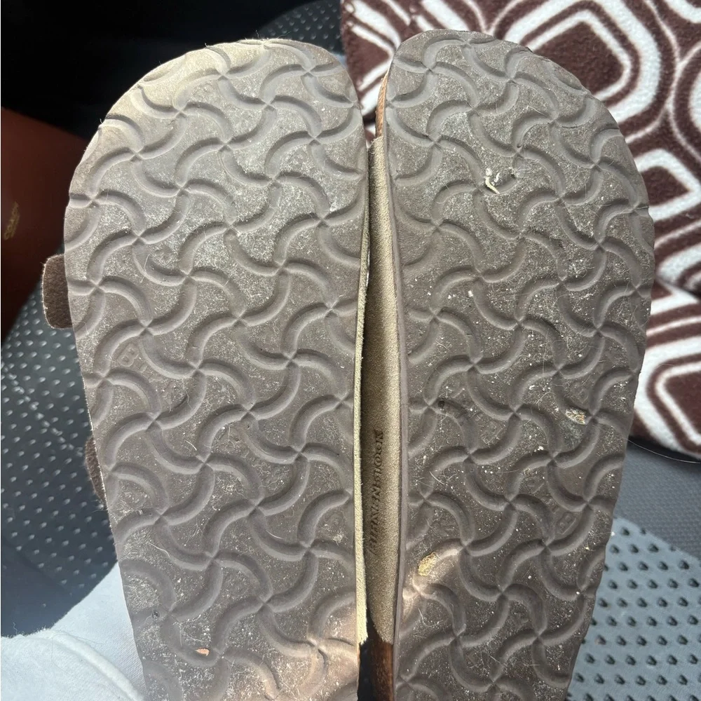 Birkenstock Taupe Suede Two-Strap Sandals - 39 - Picture 6 of 6